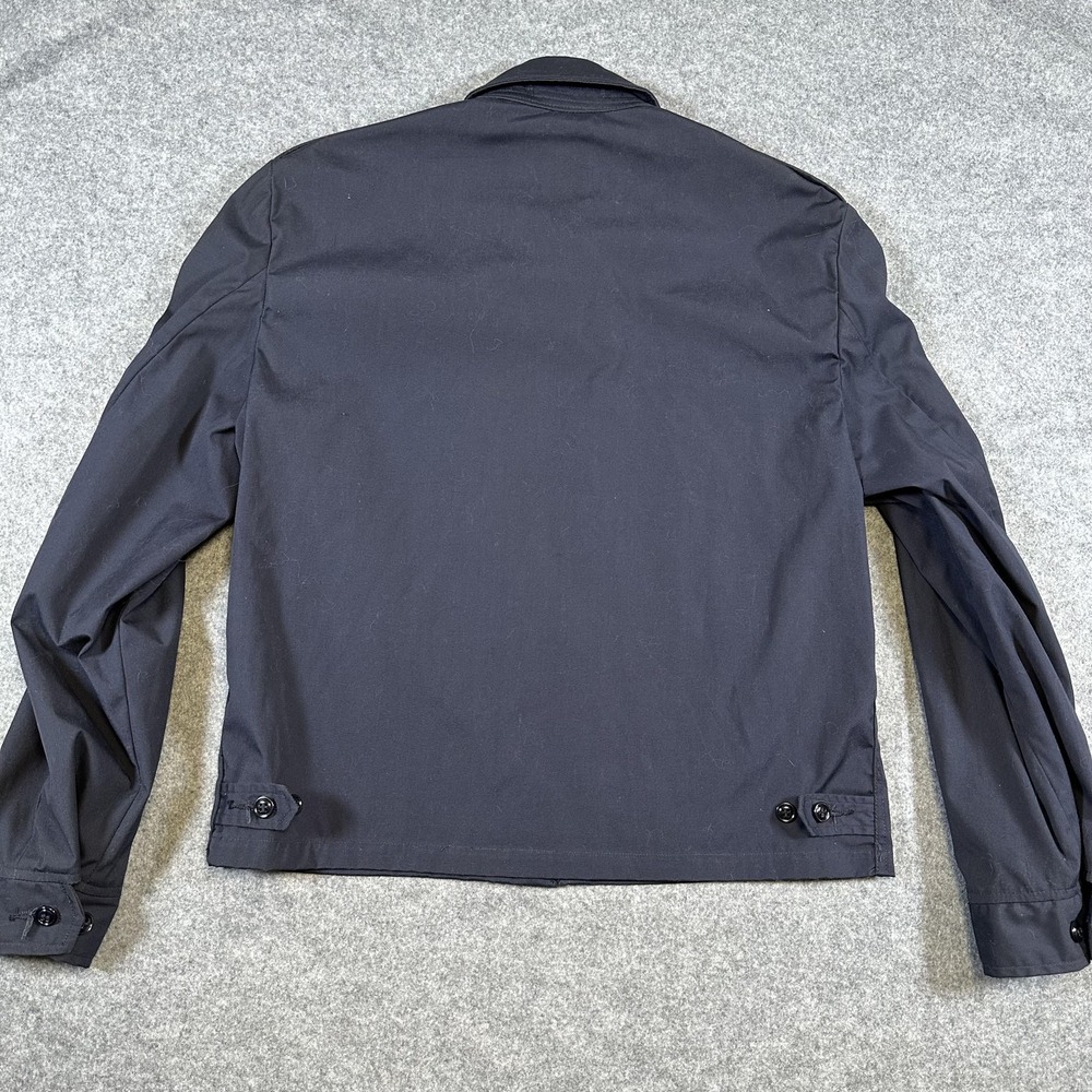 Vintage Military Jacket Mens 40R Blue Poplin Lightweight Full Zip Epaulettes 80s - Picture 6 of 8